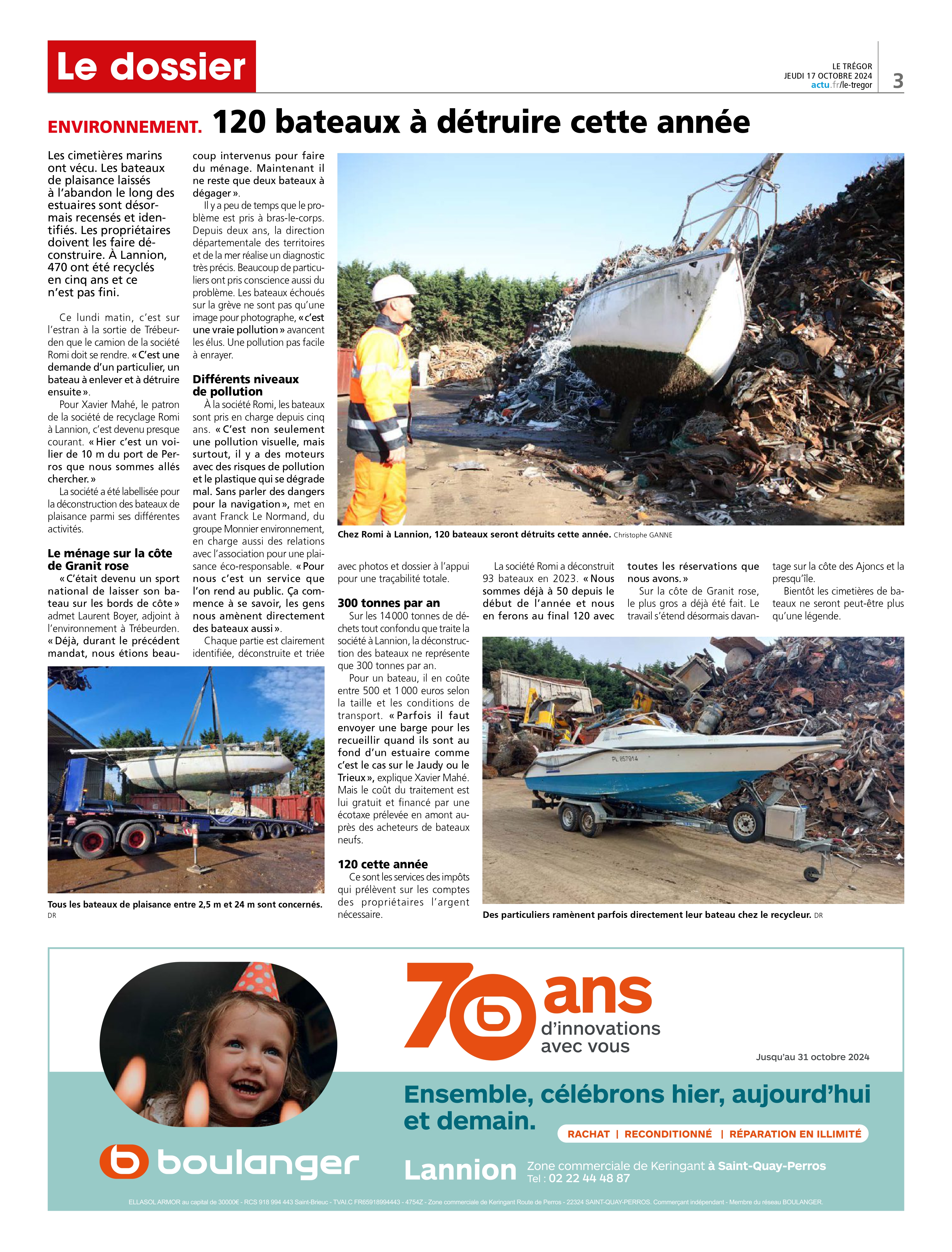 Monier Environnement – ROMI Recyclage en action pour la déconstruction éco-responsable des bateaux de plaisance 